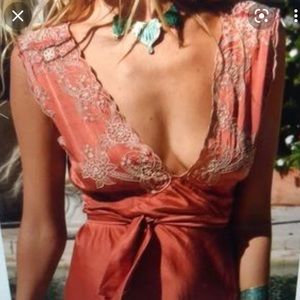 Chasing Unicorns Dance With Me Silk and embroidered dress.